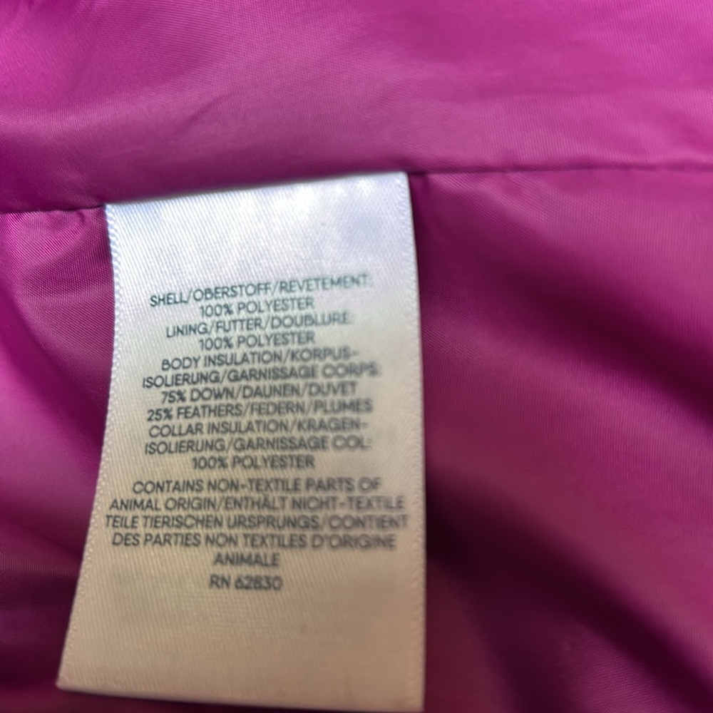 LANDS’ END down vest. Wom L. Pink/maroon - Picture 6 of 10